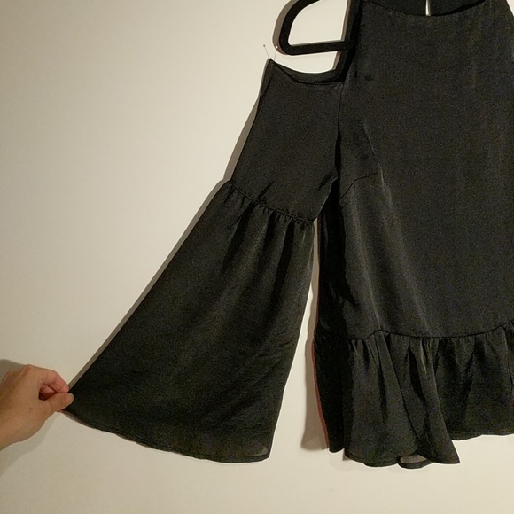 Cold Shoulder Satin Blouse - Picture 2 of 4